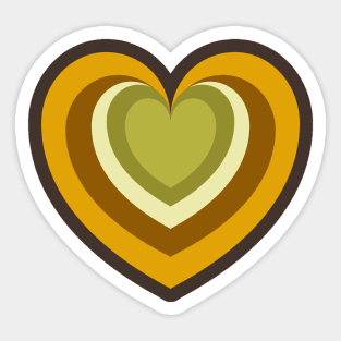 Vintage retro hearts Sticker